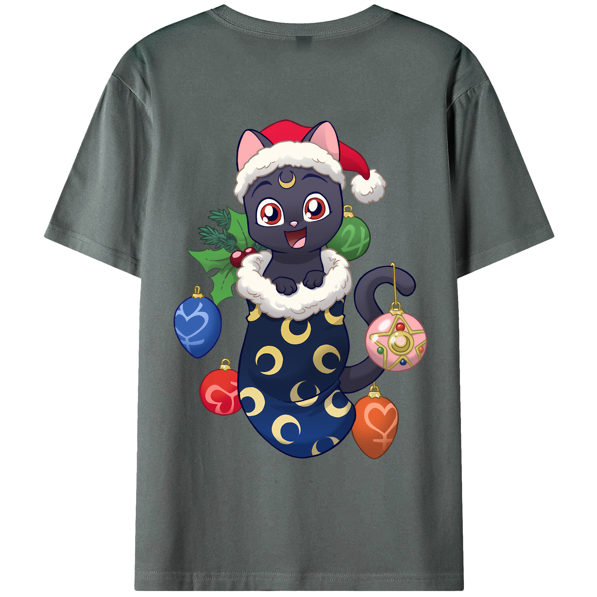 （画像用） 美少女戦士セーラームーン Sailor Moon 綿100％ メンズ半袖Tシャツ（バックプリント） 通気性